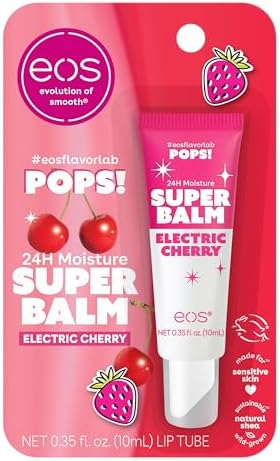 eos 24H Moisture Super Balm- Electric Cherry, Limited-Edition Lip Mask, 0.35 fl oz