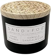 Sand + Fog Scented Candle - Vanilla Sandalwood – Additional Scents and Sizes – 100% Cotton Lead-F...