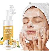 BYOTOUTY Vitamin C Face Wash With Brush for Women and Men, Organic Vitamin C Foaming Facial Clean...