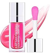 KIMIEYE Hydrating Lip Oil for Women, Glossy Lip Color, Transparent Lip Gloss for Nourishing Lip a...