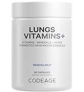 Codeage Lungs Vitamins, A, C, D, E, B6, Milk Thistle Lung Supplement, Zinc & Magnesium, Cordyceps...