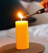  Cleansing Sage Meditation Accessories Gift Beeswax Beehive Pillar Candle Set Handcrafted Tripod