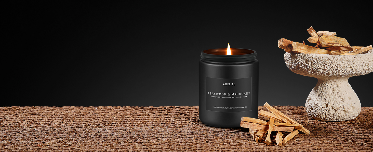 Teakwood &amp; Mahogany Candle