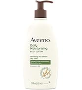 Aveeno Daily Moisturizer, Body Lotion, For Dry Skin, Prebiotic Oat Fragrance Free, 18 fl. oz, Pac...
