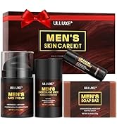 Mens Skincare Kit with Face Cream, Lip Balm, Deodorant Stick & Bath Soap, Gift for Men, Birthday ...