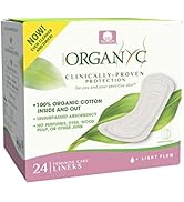 Organyc 100% Certified Organic Cotton Folded Panty Liner, Ultra Thin, Light Flow, 24 Count