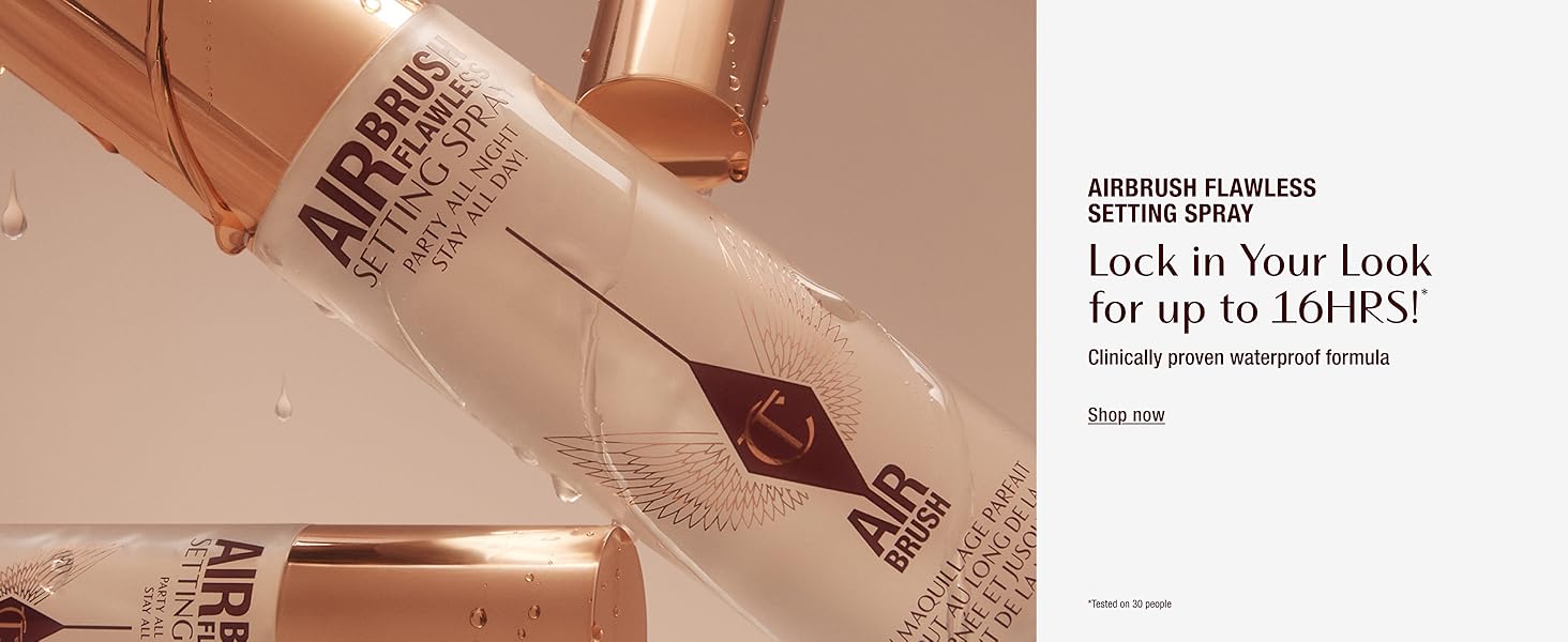 airbrush flawless setting spray, lock in your look for up to 16 hours