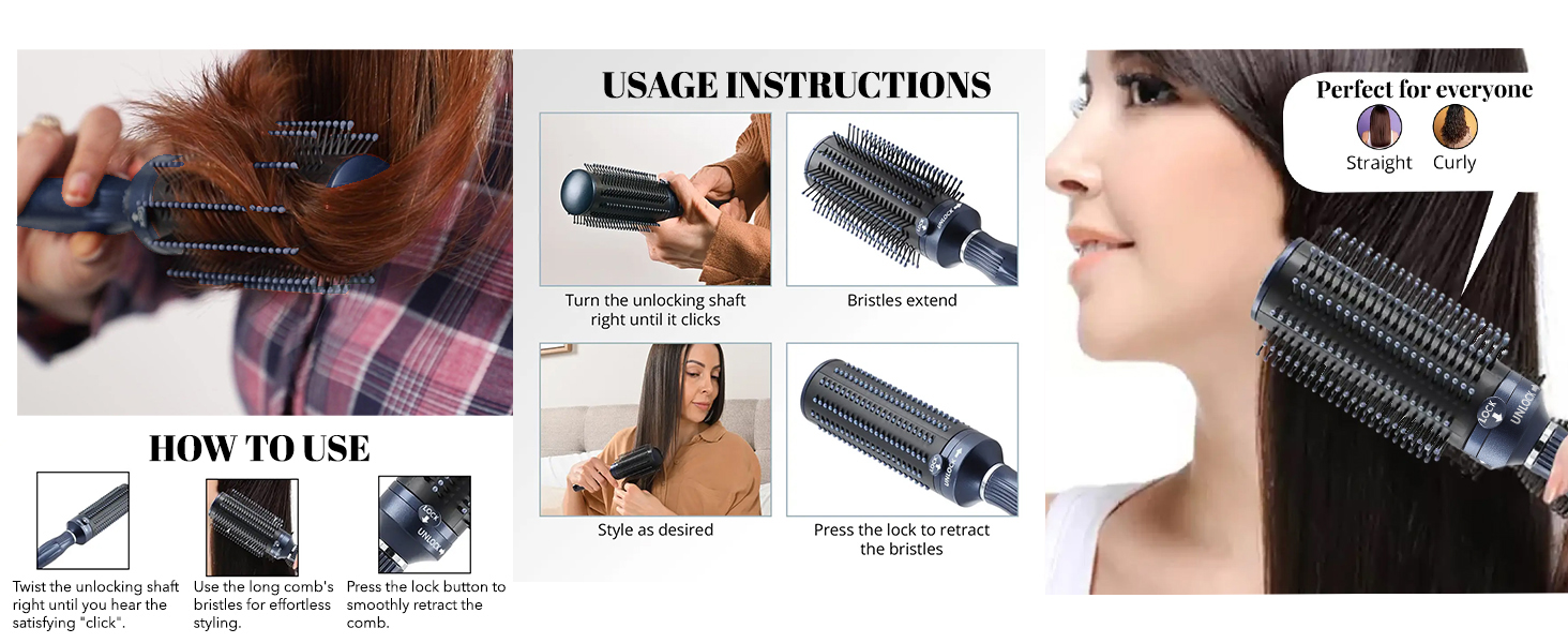 Hair Brush Navy