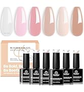Beetles Builder Gel Set-Sheer Luck 6 Colors 8 in 1 Building Apex Strengthening Thickening Extensi...