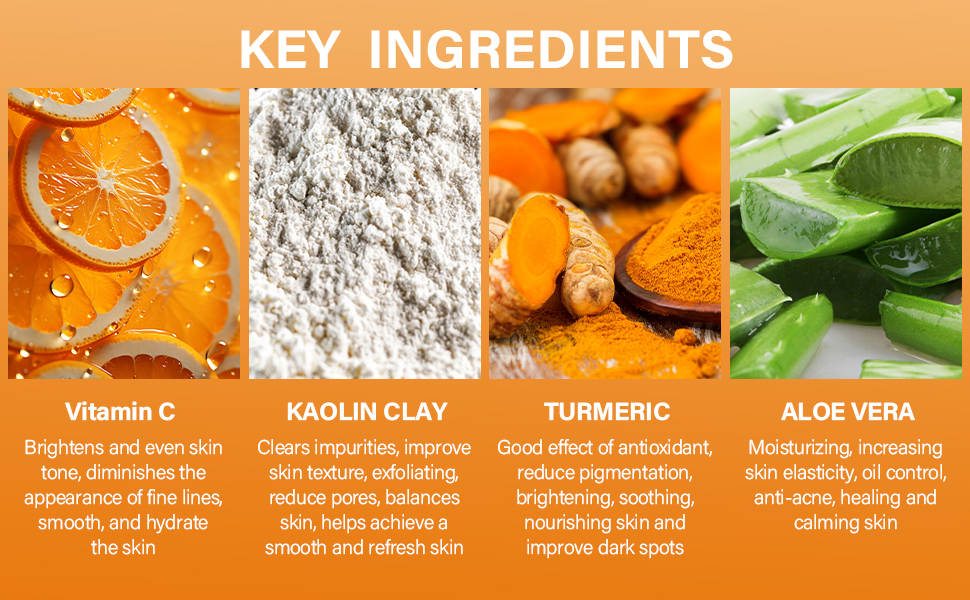 Clay mask improves dark spots, acne, skin care facial mask tightens skin