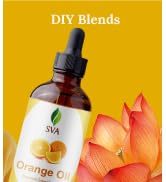 Amber glass bottle of SVA Orange Essential Oil