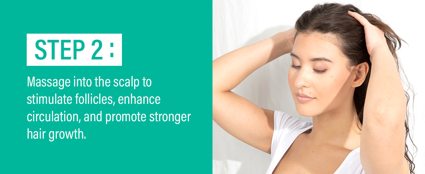 Massage the batana oil into your scalp.