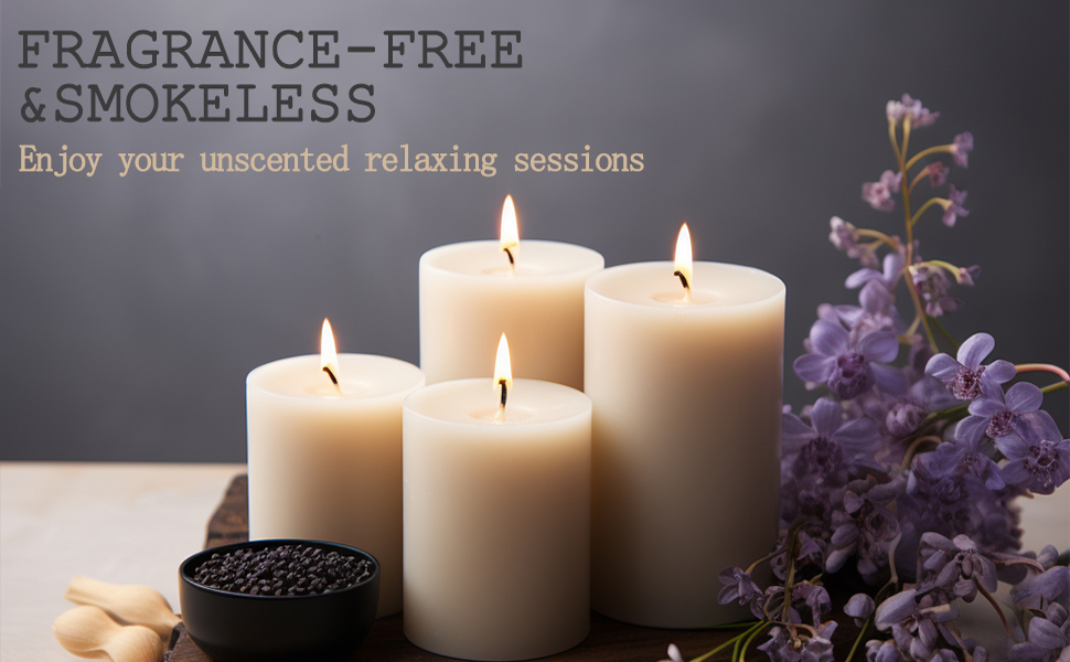 Unscented Ivory Pillar Candles