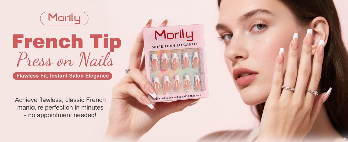 french tip press on nails