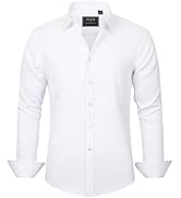 J.VER Boy's Long Sleeve Dress Shirts Solid Stretch Wrinkle-Free Shirt Kids Casual Button Down Shirts