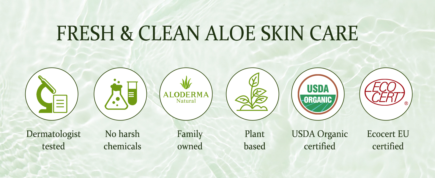 fresh aloe vera, natural skin care, organic, vegan