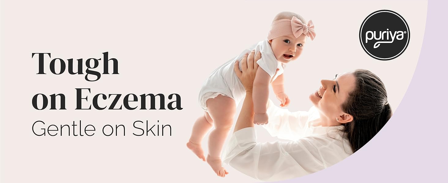 Mom holding smiling baby, representing baby eczema relief and gentle eczema cream for kids