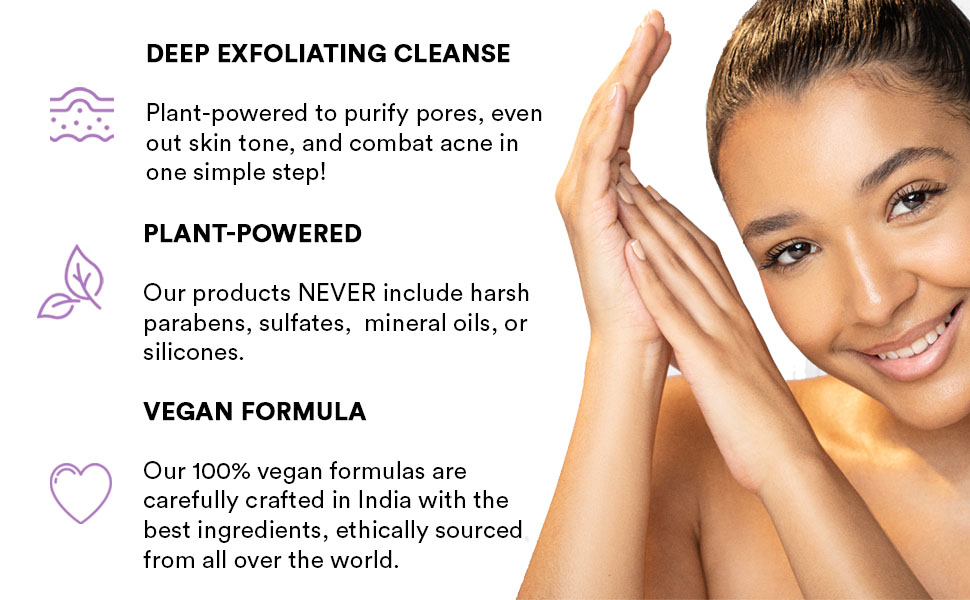 WOW Activated Charcoal Face Wash Deep Cleanser For Normal Dry Oily Skin Acne Pore Minimizer