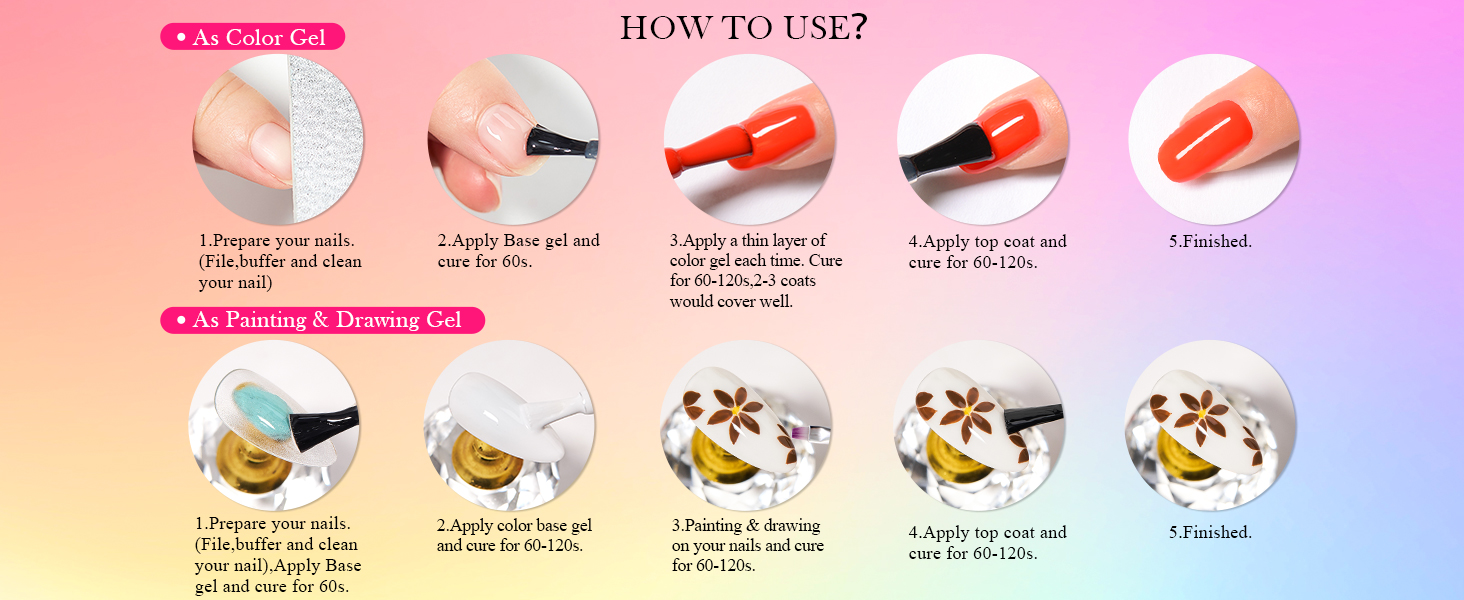 how to use paint nail kit