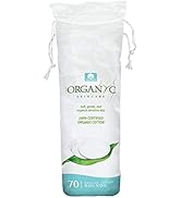 Organyc 100% Organic Cotton Rounds - Chemical Free, For Sensitive Skin (70 ...