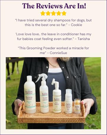 dog shampoo conditoiner leave in spray paw cleaner paw balm deodorizer dematting detangling natural
