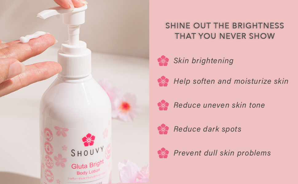 SHOUVY Glutathione Skin Brightening Body Lotion