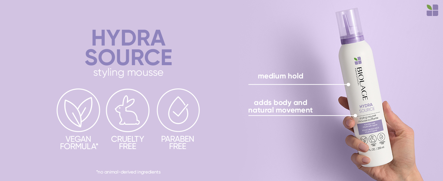 Hydra Source leave in cream repairs 96% of split ends and infuses moisture for easy to style hair