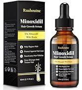 Hair Growth Treatment for Thicker Longer, 5% Minoxidil Biotin Hair Growth Serum Oil for Men and W...