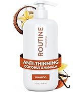 Routine Wellness Anti-Thinning Shampoo for Thinning Hair - Biotin DHT Blocker Women & Men - Color...