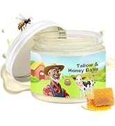 ISHERBIN Tallow and Honey Balm, Beef Tallow for Skin, Handmade-Tallow Face Moisturizer for Face, ...