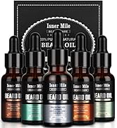 5 Pack Beard Oil Set Leave in Conditioner, Cedarwood, Sandalwood, Sage, Sweet Orange for Men Must...