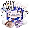 Resin Casting Powder Kit 2 Sets 4 Shell Trays, Home Decor DIY Starter Crafts Kits Adults Women, Water Activated, Fast Curing, Couples Painting Kit/Girls Night/Family Activites,Gifts for Women/Her/Mom