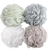 Bath Sponge Shower Loofahs 60g Mesh Pouf Bath Scrunchies Body Wash Puff Shower Puff - Pack of 4