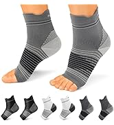 Plantar Fasciitis Sock (6 Pairs) for Men and Women, Compression Foot Sleeves with Arch and Ankle ...