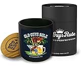 Old Guys Rule 100% Handmade Non-toxic Soy Wax Candle, Fruity Masculine Scent, 75hr Burn, Soot Free, Cotton Wick, 10 oz - Fun Gift for Dad, Grandpa, Husband (OGR Best Round, Pineapple Cilantro)