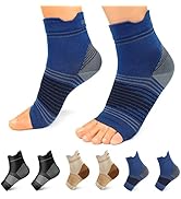 Plantar Fasciitis Sock (6 Pairs) for Men and Women, Compression Foot Sleeves with Arch and Ankle ...