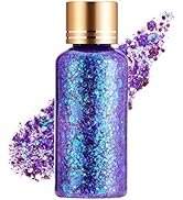 Holographic Body Glitter Gel for Face, Body, Nail, Super Long Lasting Waterproof Quick Dry Liquid...