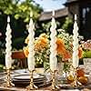 Zhengmy 4 Pcs Spiral Taper Candle 7 Inch Twisted Long Wax Dinner Candlestick for Fall Halloween Christmas Holiday Valentines Wedding Birthday Baby Shower Table Decor(White,Solid)