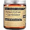 KOTKAS Lavender Eucalyptus Scented Candles - 8oz Natural Scented Soy Candles for Home Non Toxic Aromatherapy Lavender Candles Gifts for Women Bath Relaxing Calming Soothing Relaxation Stress Relief