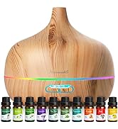 Essential Oil Diffuser Aromatherapy Diffusers: 550ml Ultrasonic Cool Mist Large Aroma Scent Essen...