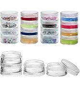 5 Set (20 Pieces) Stackable Cosmetic Containers with Screw Lids and Labels，10 Grams Clear Plastic...