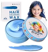 Temporary Blue Hair Color Wax for Kids, Women Men Colored Hair Styling Mud, Washable Style Dye fo...