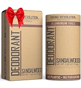 Viking Revolution Sandalwood Deodorant for Men - Deodorant Men Aluminum Free with Shea Butter and...