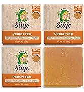 Age of Sage Natural Bar Soap Gift Set for Women - Vegan Bath Handmade Cold Process Artisan Soap w...