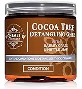 Qhemet Biologics Cocoa Tree Detangling Ghee - Softening Detangler Ideal for High Porosity 4C-3C H...