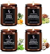 Scented Candles Set, Candles for Home Scented Soy Wax Candles, 4 Pack 28 Oz Aromatherapy Candles ...