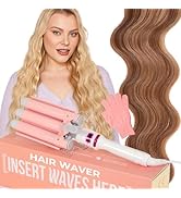 INH Hair Waver 3 Barrel | Ceramic Curling Iron for Beach Waves | Wavy Hair Curler for Fine, Thin,...