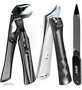 Toe Nail Clippers for Thick Nails for Seniors - Angled Head & Slanted Curved Blade Toenail Clippe...