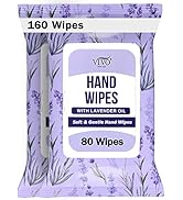 Vivo Per Lei Lavender Hand Wipes for Car - Hand Sanitizing Wipes - Hand Cleaning Wipes for Adults...