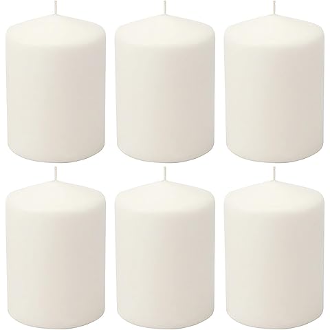 Stonebriar Unscented White Tall Pillar Candles, 35 Hour Burning Candle Pillars, Perfect for Decor, Weddings, Emergencies 3